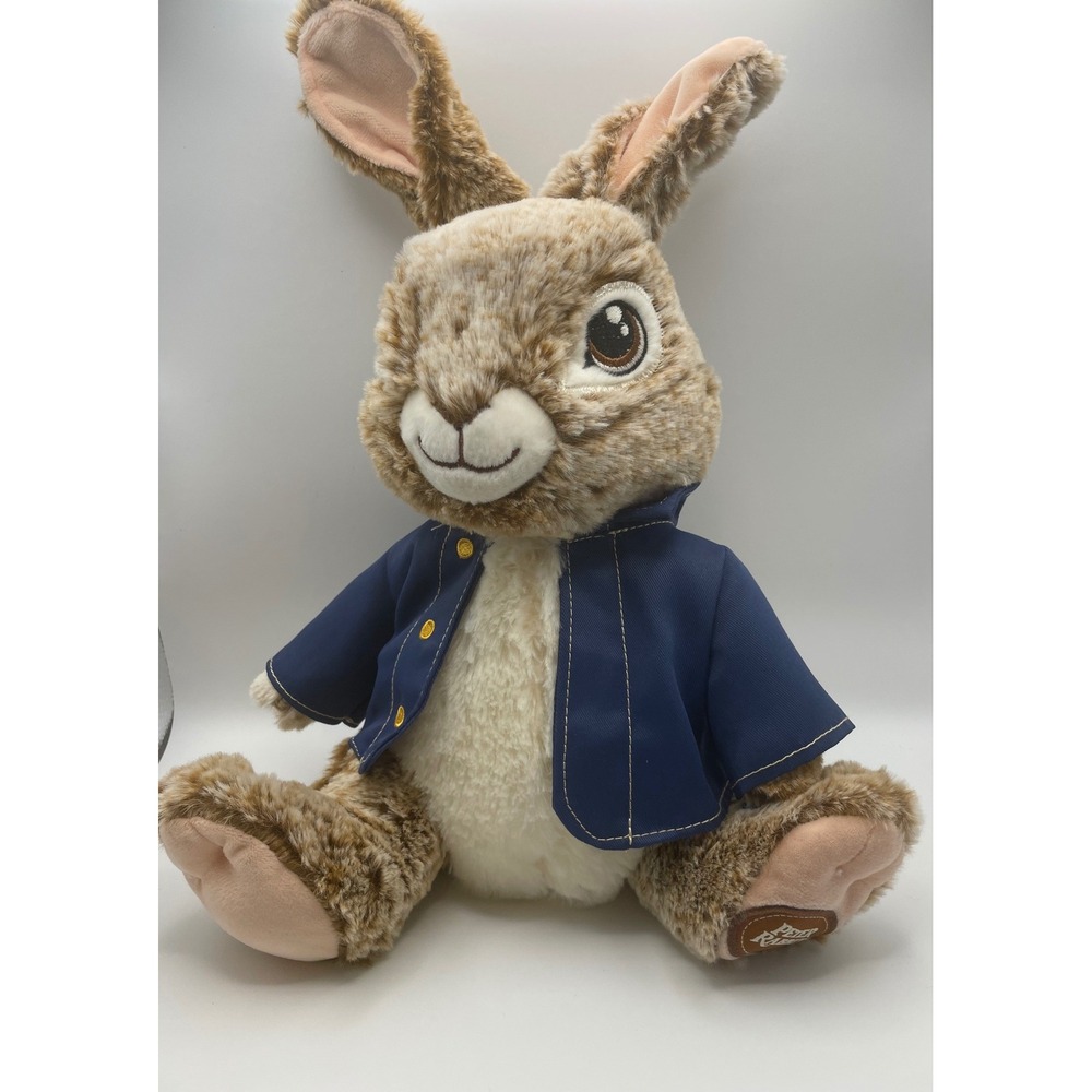 Dan Dee‎ Peter Rabbit 2 Movie Plush Stuffed Animal Blue Jacket Brown Bunny 2022